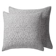 thumbnail image 1 of Homthreads - Beckett Two Euro Pillow Shams - Microfiber Jacquard - Damask Scroll - Silver Grey - Euro Size (26 x 26in.) and Pillow Sham Size, 1 of 1