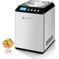 thumbnail image 1 of Homtone 2.64QT Compressor Ice Cream & Gelato Maker Largest Capacity Automatic Ice Cream Maker Machine Silver&Black, 1 of 9