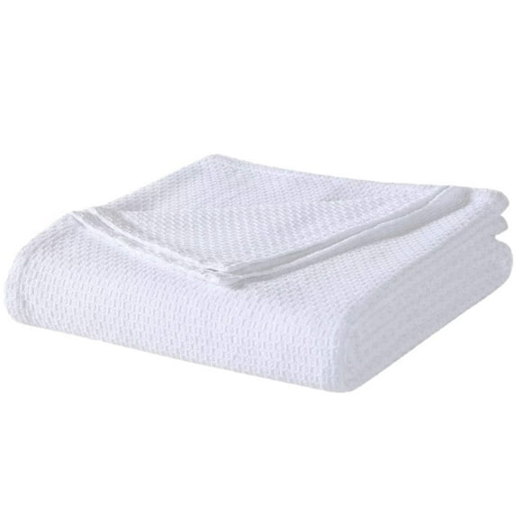 Homvare Cotton King Float Blanket Throw All Season for Bed, Sofa - White