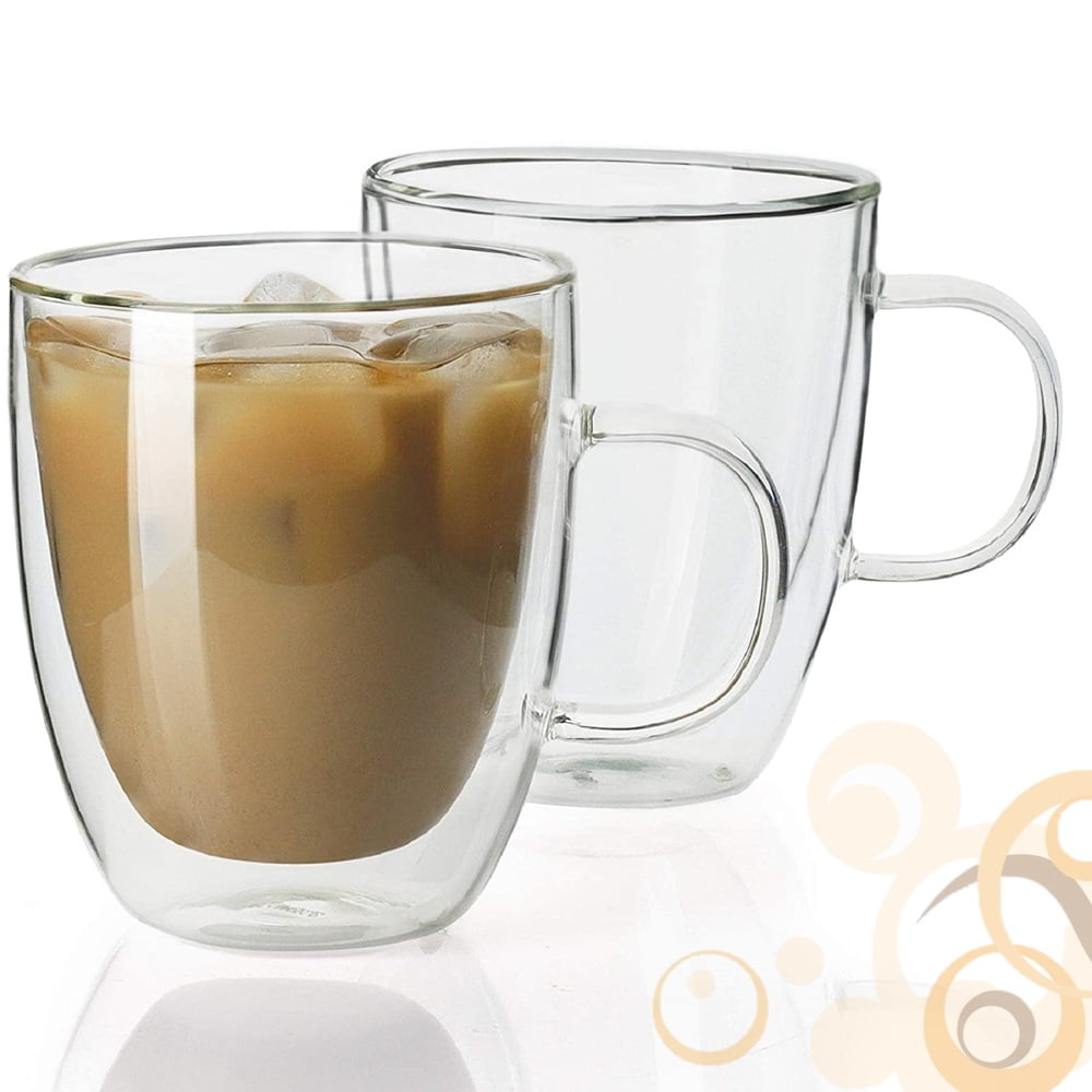 Glass mug pack of 2 & 4 heat-resistant Glass mug best for coffee