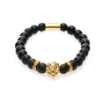 thumbnail image 1 of Homvare Unisex Matte Lion Bead Bracelet Black, 1 of 4
