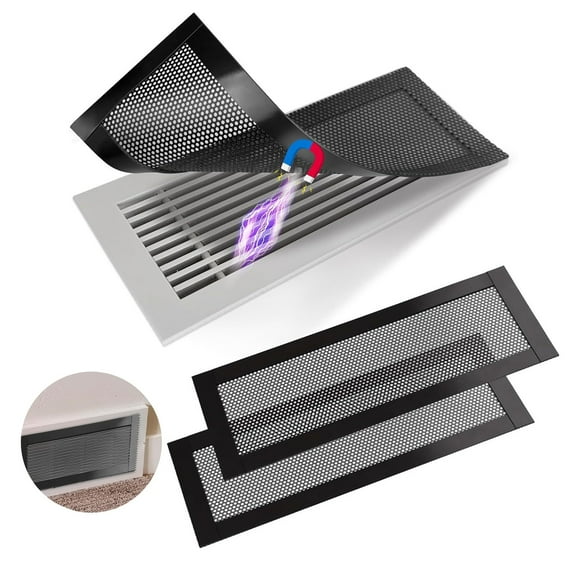 Homvera 2026 New 1/2/4/8Pcs Magnetic Vent Cover High Strength Pvc Thick Home Rv Hvac Ac Floor Wall Ceiling Air Register Air Vent Cover Sheet for Home, Rv, Office, Workshop