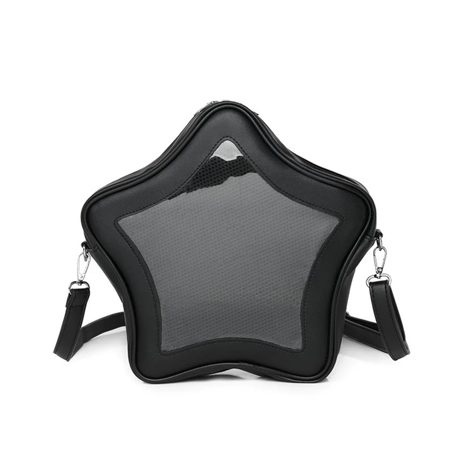 Homvik Star Ita Bag Stars Pins Backpack Cute Aesthetic Y2K Crossbody Bag Ita Insert Display Handbag PU Leather Daily Use