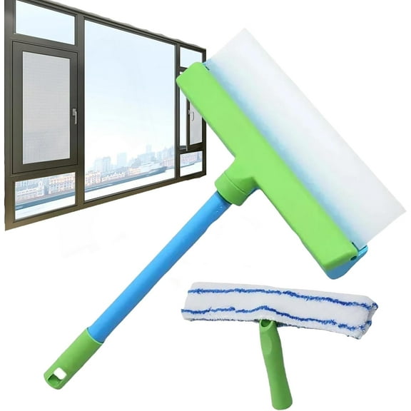 Homwell/Harborrs Squeegee, Recyclable Silicone Window Squeegee Kit, Multi-Purpose Window Cleaning Scraper Tool for Household Shower Glass Mirror Door Car(Green)
