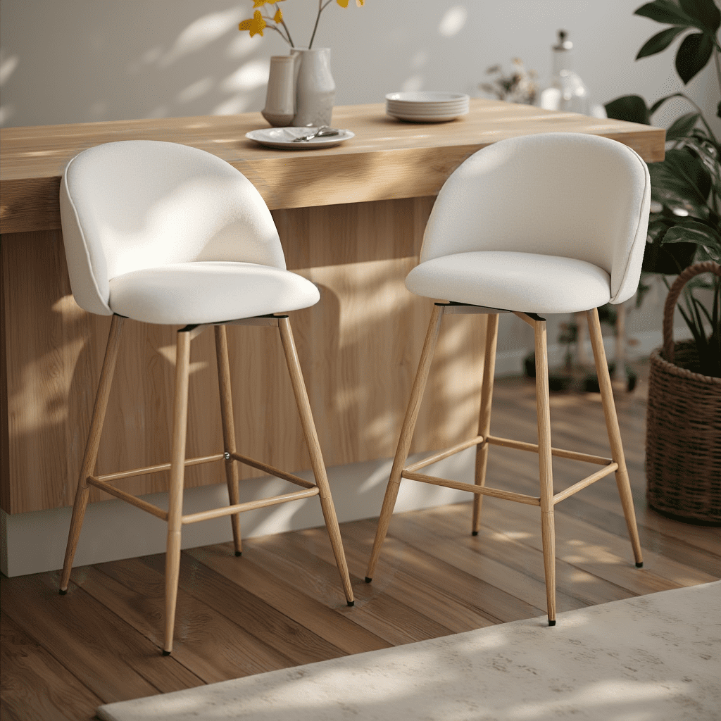 Homy Casa 2-Pack Swivel Patio Bar Stools, 26" Outdoor Bar Chairs for Backyard, Balcony, Bistro