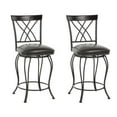 Homy Casa 26" Bar Stools Set of 2 Swivel Padded Seat Vintage Bistro