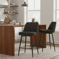 thumbnail image 1 of Homy Casa 26" Counter Height Bar Stools Set of 2, Upholstered Kitchen Island Chairs, 1 of 7