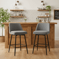 thumbnail image 1 of Homy Casa 26" Counter Height Bar Stools Set of 2, Upholstered Kitchen Island Chairs, 1 of 6