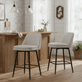 thumbnail image 1 of Homy Casa 26" Counter Height Bar Stools Set of 2, Upholstered Kitchen Island Chairs, 1 of 7
