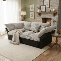 Homy Casa 3-in-1 Convertible Sofa Bed, Velvet Loveseat Sofa for Apartment & Living Room