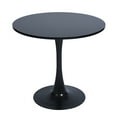 thumbnail image 1 of Homy Casa 31.5" Round Patio Bar Table with Stylish Center Base, Modern Weather-Resistant Table for Patio Bar Bistro Café, Black, 1 of 6