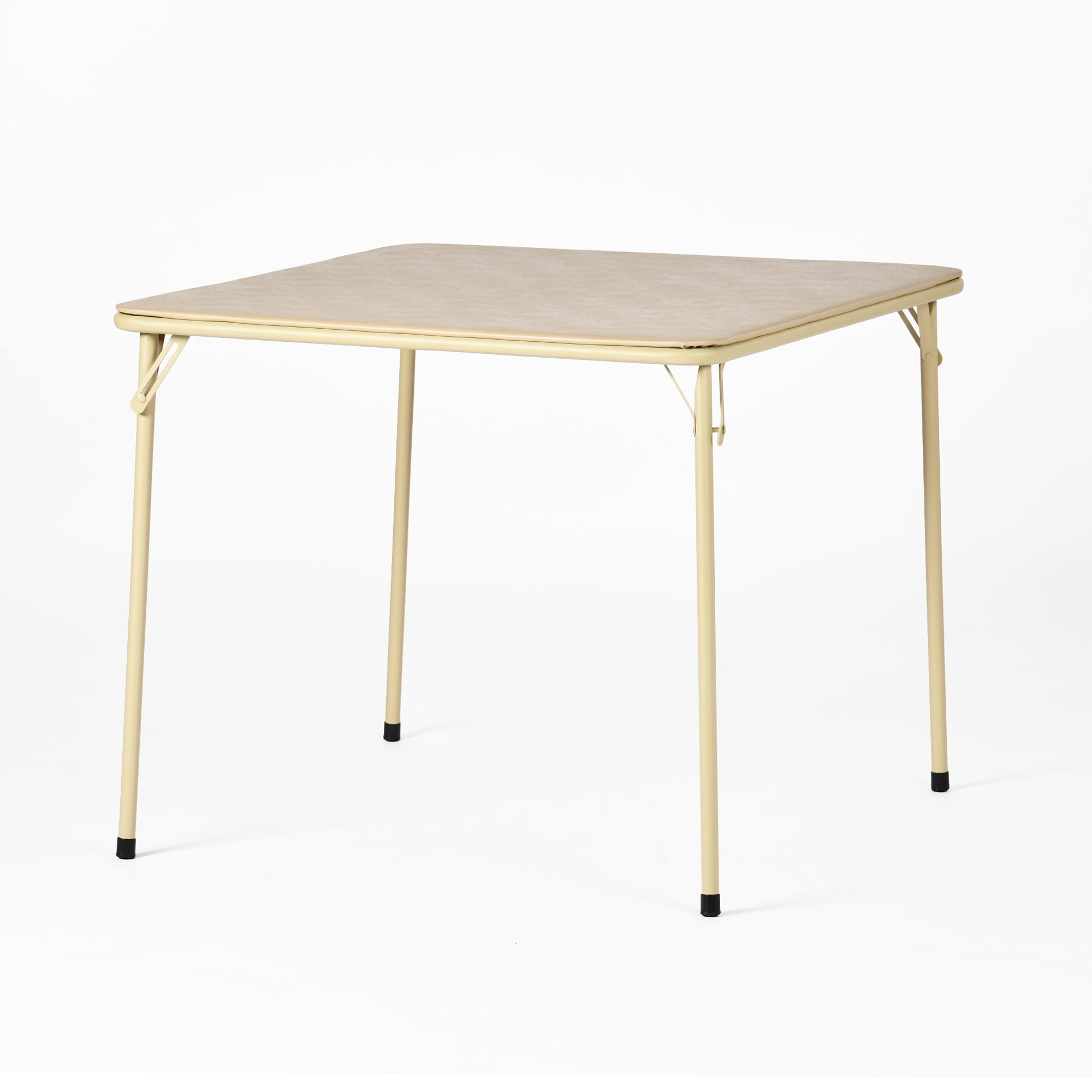 Homy Casa Folding Card Table, 34 Inch with Padded Tabletop, Portable for Party Picnics and Games, Camel
