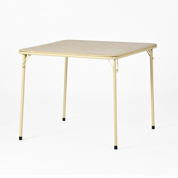 Homy Casa Folding Card Table, 34 Inch with Padded Tabletop, Portable for Party Picnics and Games, Camel