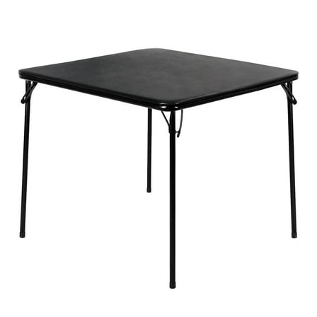 Homy Casa 34" Folding Card Table, Portable Table for Dining, Camping, or Game Night, Black