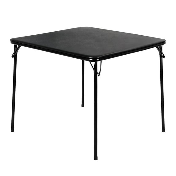 Homy Casa 34" Folding Card Table, Portable Table for Dining, Camping, or Game Night, Black