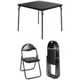 thumbnail image 1 of Homy Casa 5-Piece Folding Table and 4 Padded Seat Folding Chairs, Black, 1 of 3