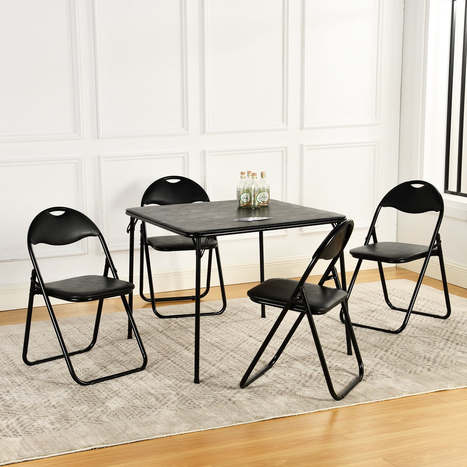 Card table with 4 padded chairs discount