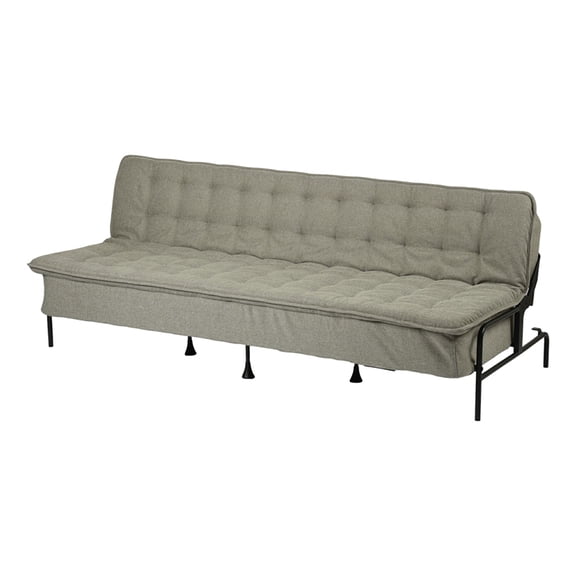 Homy Casa 75" Upholstery Fabric Futon Bed in Gray