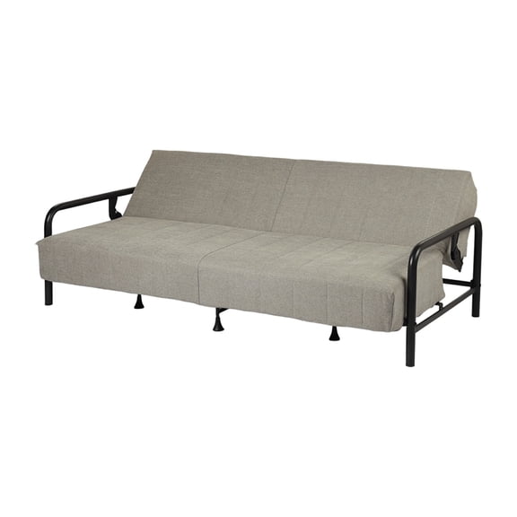 Homy Casa 78" Upholstery Fabric Futon Bed in Gray