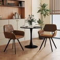 thumbnail image 1 of Homy Casa Accent Chair Set of 2, Modern Apartment Coffee Corner Chairs for Small Spaces, Brown, 1 of 8