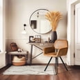thumbnail image 1 of Homy Casa Accent Chairs Swivel Armchairs Living Room Bedroom Office Set of 2, Suede Brown, 1 of 6
