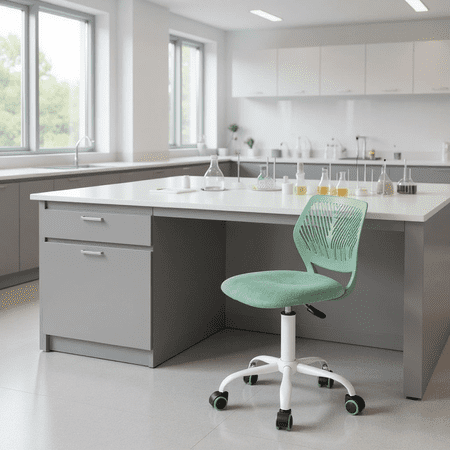 Homy Casa Adjustable Height Drafting Stool with 360° Swivel, Ergonomic Design and Quiet Casters for Lab Workbench, Sample Collection and Research Station