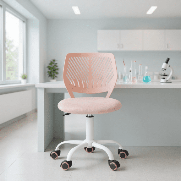 Homy Casa Adjustable Height Stool with 360° Swivel, Ergonomic Design and Quiet Casters for Laboratory Workbench, Research Station and Sample Collection