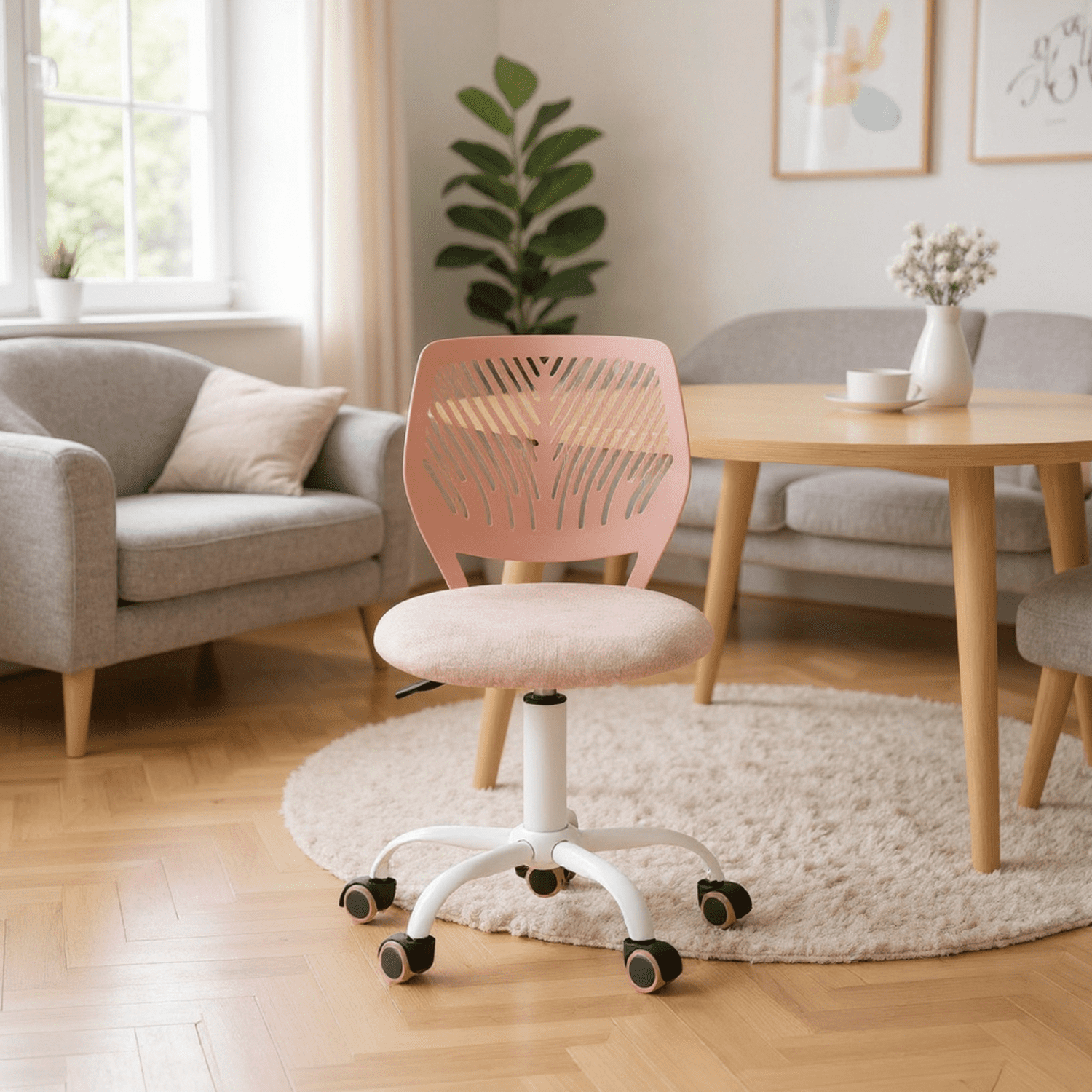 Homy Casa Adjustable Height Stool with 360° Swivel, Ergonomic Design ...