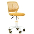 thumbnail image 1 of Homy Casa Adjustable Office Desk Chair, Upholstered Swivel Task Chair for Kids and Teens, Yellow, 1 of 9