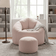 thumbnail image 1 of Homy Casa Adult Bean Bag Chair with Footrest, High Back Foam Lounge Sofa, 1 of 7