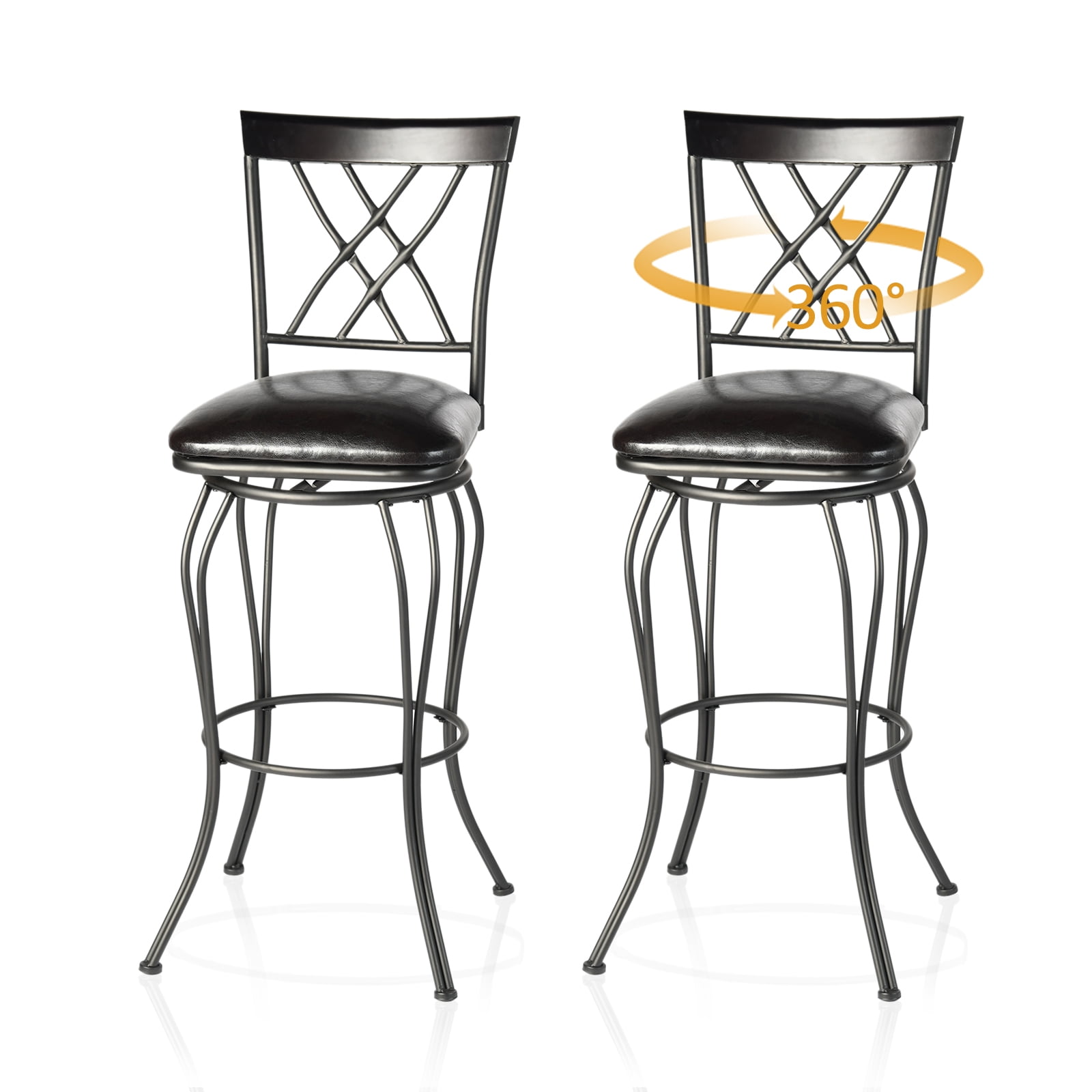 Photo inspiration: Visual Reference: Homy Casa 30 Swivel Bar Stools Metal Frame Cushioned Seats