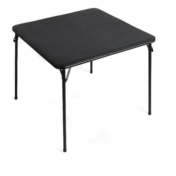 Homy Casa Black Folding Table with Steel Frame Portable Durable