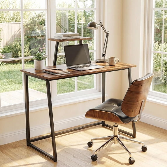 Homy Casa California Vintage Industrial Style Computer Desk 80x40x74cm Black