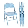 thumbnail image 1 of Homy Casa Camping Chair Set of 4, for Adults Folding Portable Lawn Chairs for Outdoor Support 250lbs, Blue, 1 of 8