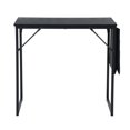 thumbnail image 1 of Homy Casa Computer Desk 32 inch Study Writing Table with A Storage Bag Space Saving for Home Office, Modern Simple Style PC Desk, Black Metal Frame, Black Table Top, 1 of 9