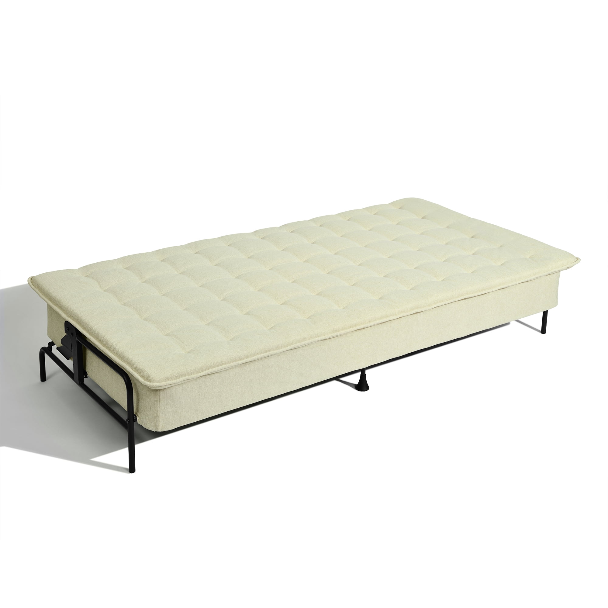 Homy Casa 3-Seat Armless Sofa Bed with Independent Spring Seat & Adjustable Backrest, 600 lbs Capacity
