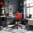 thumbnail image 1 of Homy Casa Adjustable Teen Desk Chair with Wheels, Swivel Task Chair with Mesh Back, Crimson & Black, 1 of 8