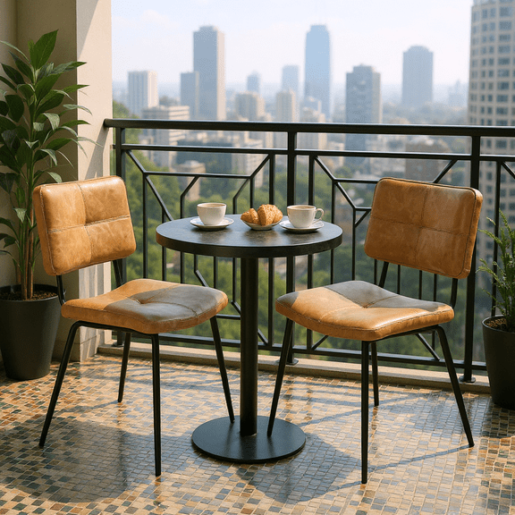 Homy Casa Dining Chair Set of 2, with Soft Seat, for Kitchen, Dining Room, Breakfast Nook,Brown