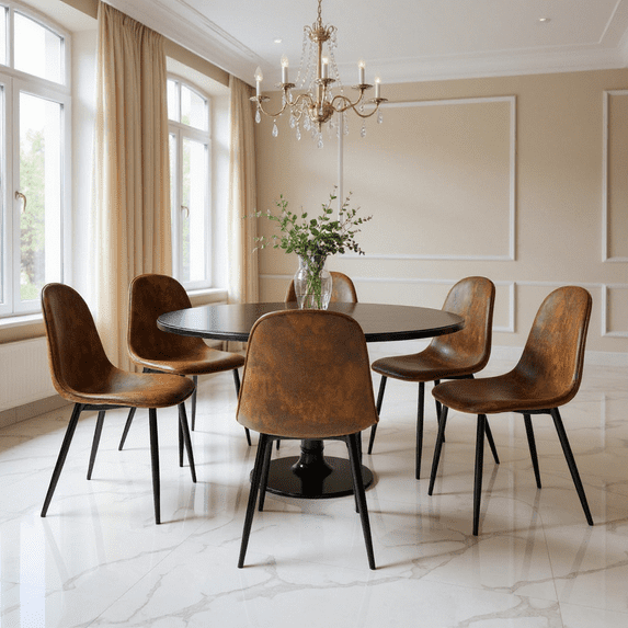 Homy Casa Set of 4 Modern Conference Chairs Upholstered Side Chairs with Ergonomic Curved Back and Durable Metal Legs for Business Meeting Room Office and Lounge