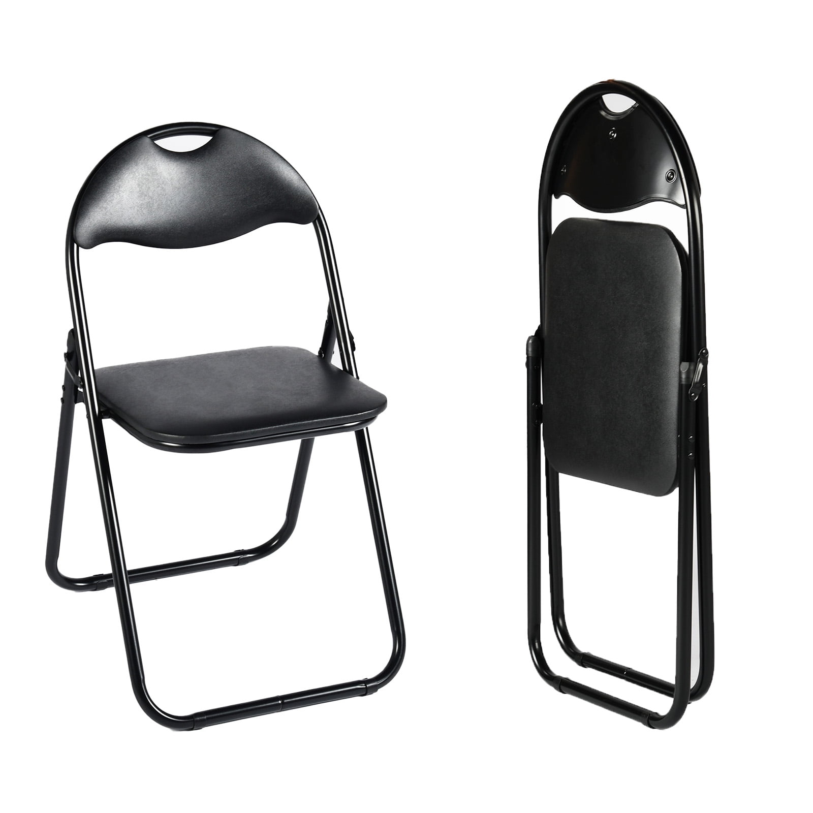 Pvc Double Chair Homy Casa Dining Chairs Set of 2, Mid-Century Modern Foldable PVC ...