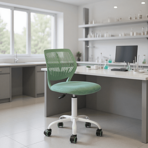 Homy Casa Adjustable Height Drafting Stool with 360° Swivel, Ergonomic Design and Quiet Casters for Lab Workbench, Research Station and Experiment Desk