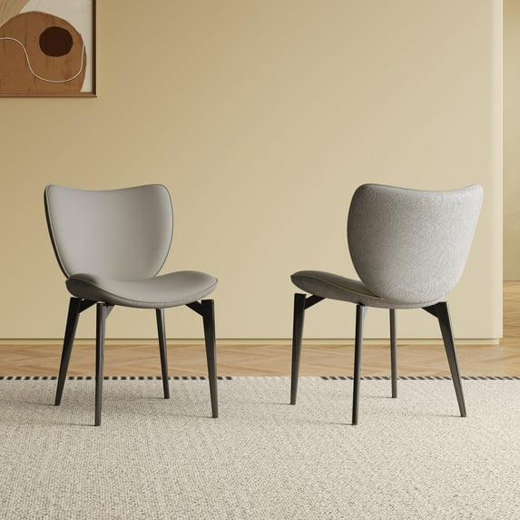 Homy Casa Dining Chairs Set of 2, Modern Stylish Chairs for Dining Room and Kitchen, Gray