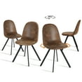 thumbnail image 1 of Homy Casa Dining Chairs Set of 4, Modern Upholstered Sviwel Kitchen Chairs for Living Room Office, Brown, 1 of 9