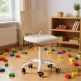 thumbnail image 1 of Homy Casa Ergonomic Activity Stool Adjustable Swivel with Height Control and Rolling Base for Kids Lego Building Playroom Study and Creative Spaces, 1 of 5
