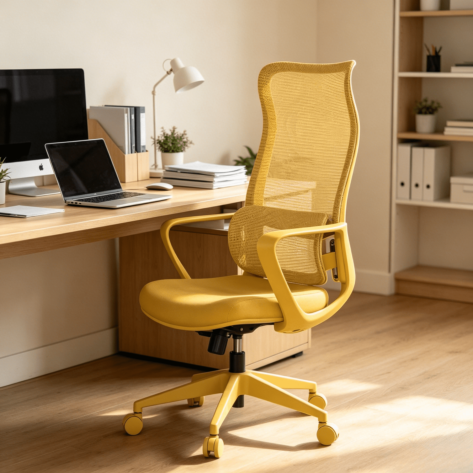 Homy Casa Ergonomic Mesh Office Chair with Adjustable Lumbar Support, High Back Desk Chair