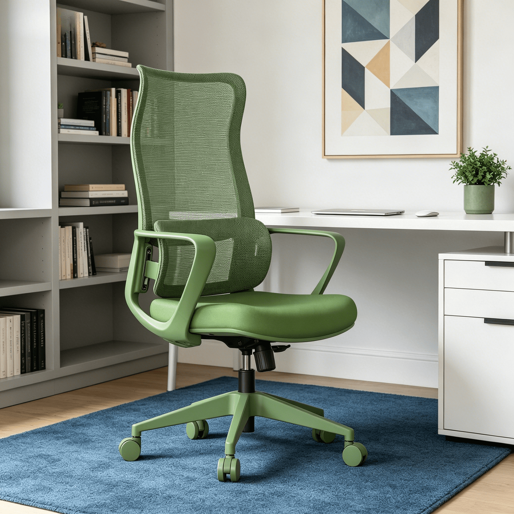 Homy Casa Ergonomic Mesh Office Chair with Adjustable Lumbar Support, High Back Desk Chair