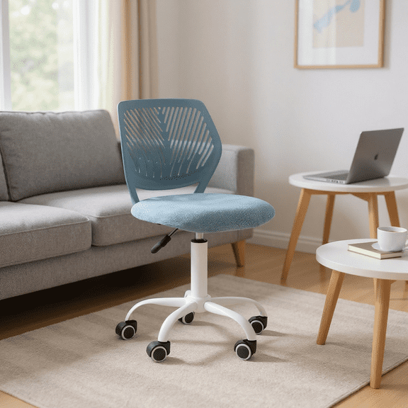 Homy Casa Ergonomic Desk Chair Modern Swivel Stool with Adjustable Height and Rolling Casters for Living Room Home Office and Study Area