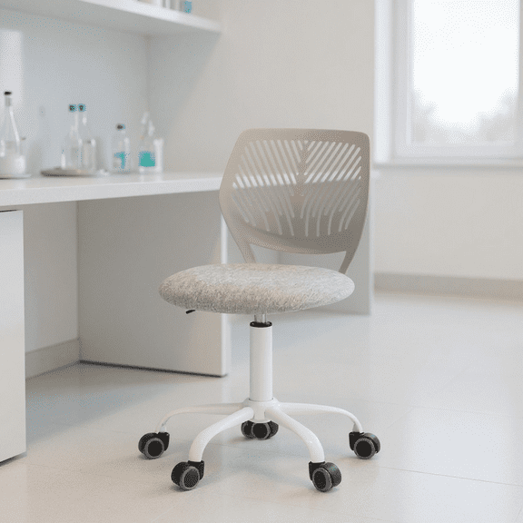 Homy Casa Ergonomic Drafting Stool Adjustable Swivel with Height Control and Rolling Base for Laboratory Research Testing and Clinical Workspaces