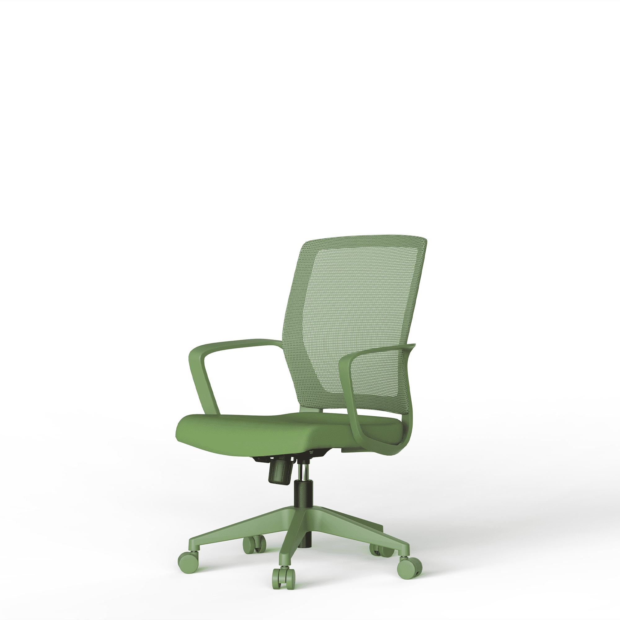 Homy Casa Ergonomic Office Chair, Breathable Mesh Swivel Desk Chair with Padded Seat and Fixed Arms, Green