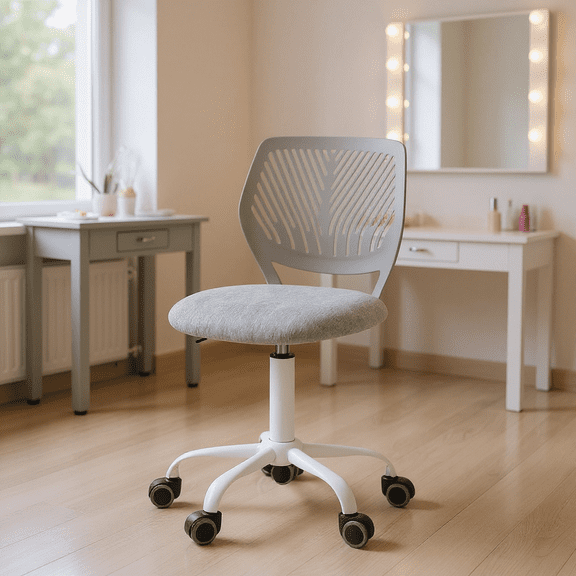 Homy Casa Ergonomic Salon Stool Adjustable Swivel with Height Control and Rolling Base for Beauty Studio Nail Technician and Spa Workspaces